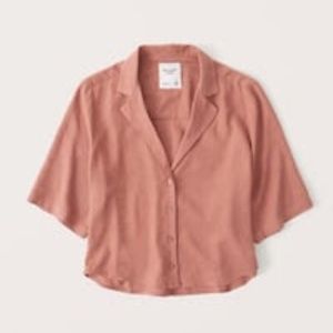 Abercrombie Terracotta Linen Skort Suit